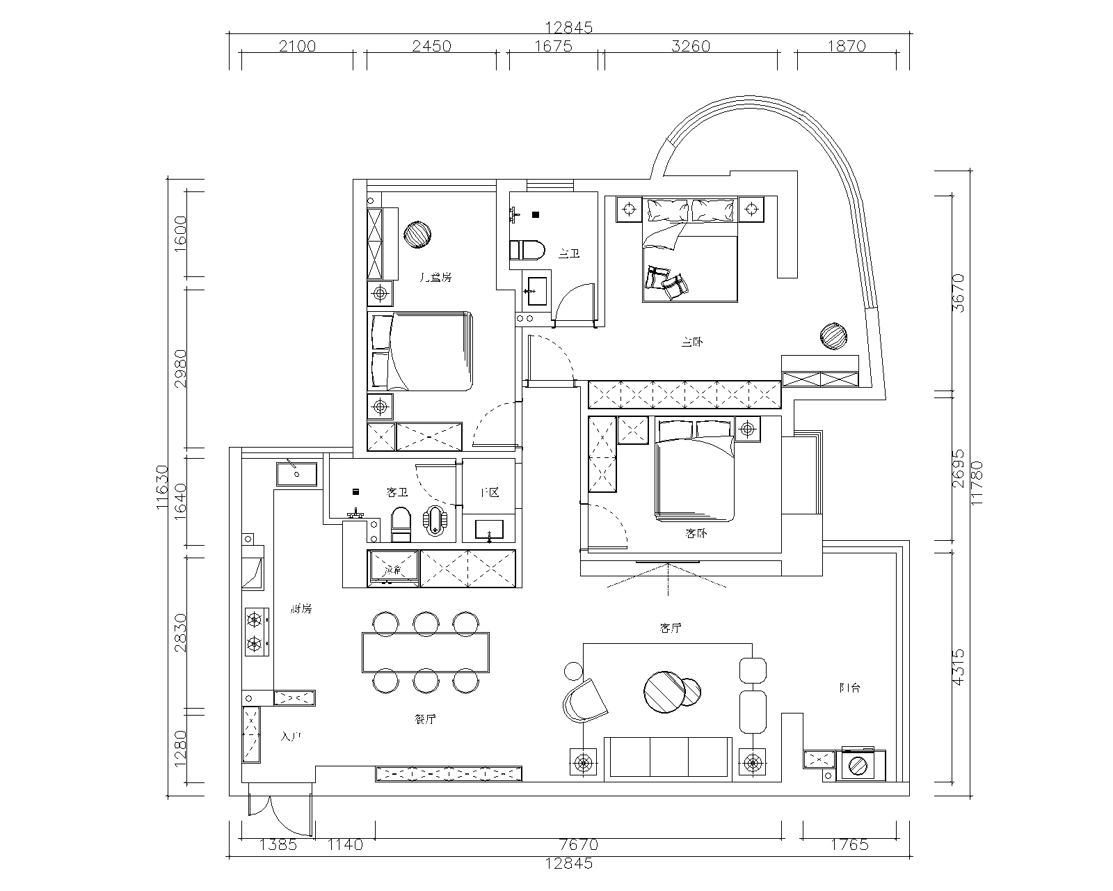 三葉石新作 | 華泰壹品125㎡，簡(jiǎn)約純粹的美